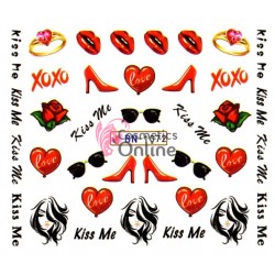 Stickere cu Apa pentru unghii cod BN1072 - Valentines Day